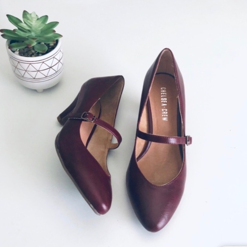 Chelsea Crew 'Gamma' Retro Inspired Mary Jane Red chelsea crew